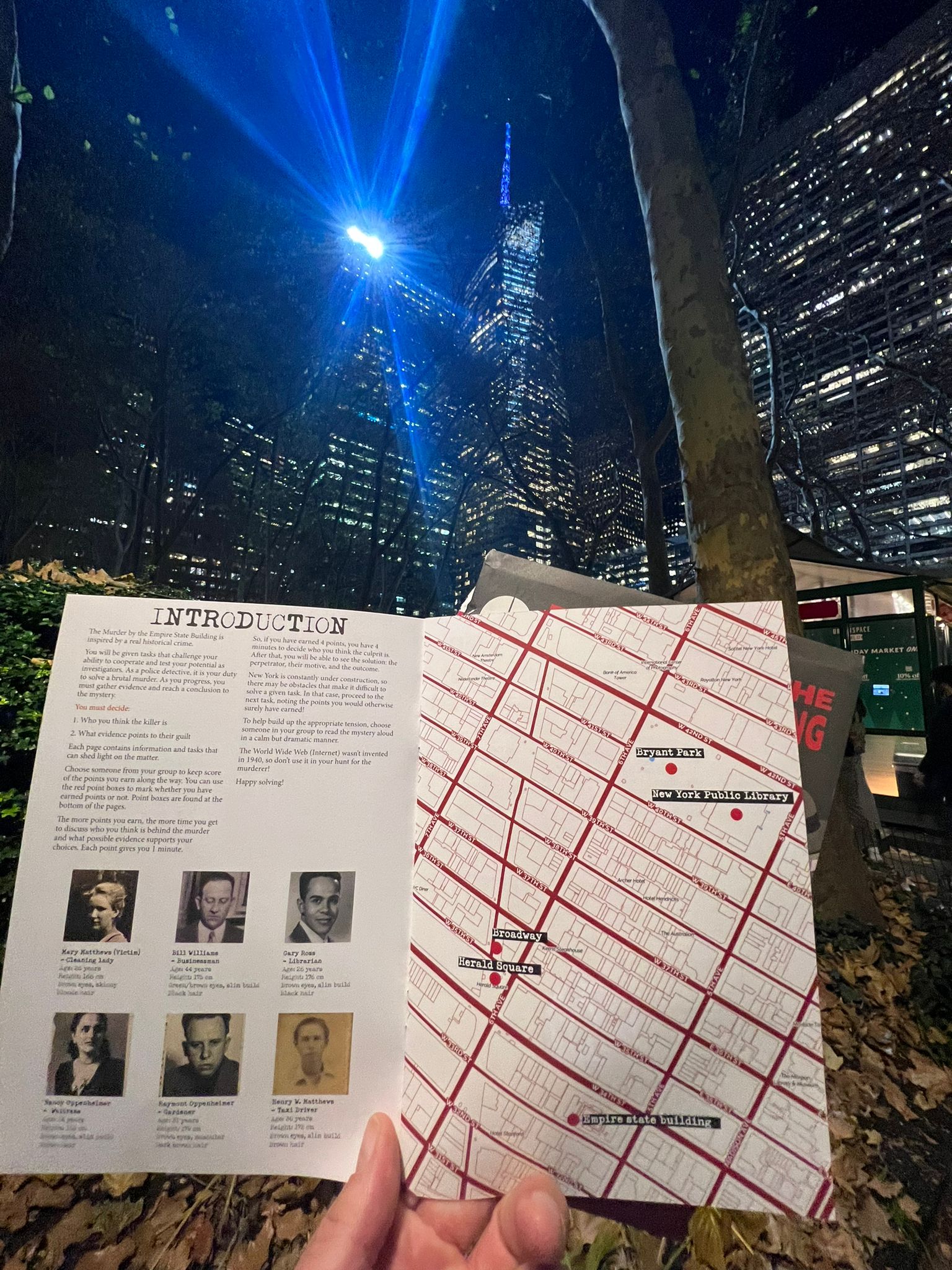 New York The Murder by The Empire State Building Solve a Mystery